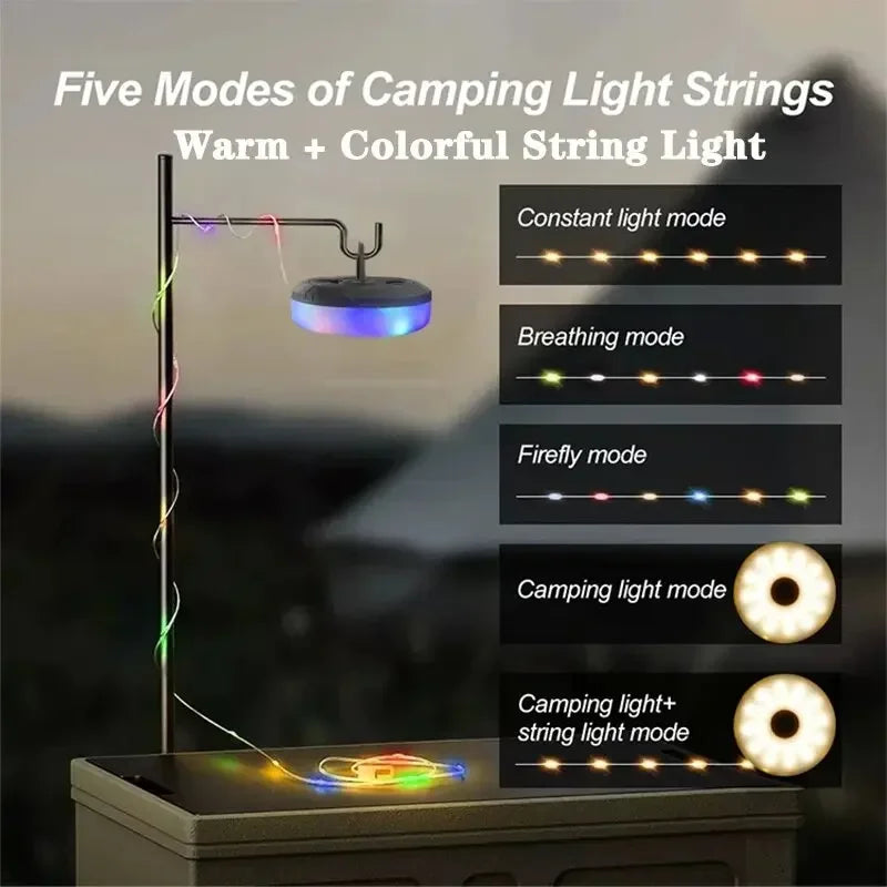 ESMARTER 10M Waterproof LED Camping Light Strip – RGB Tent Lamp