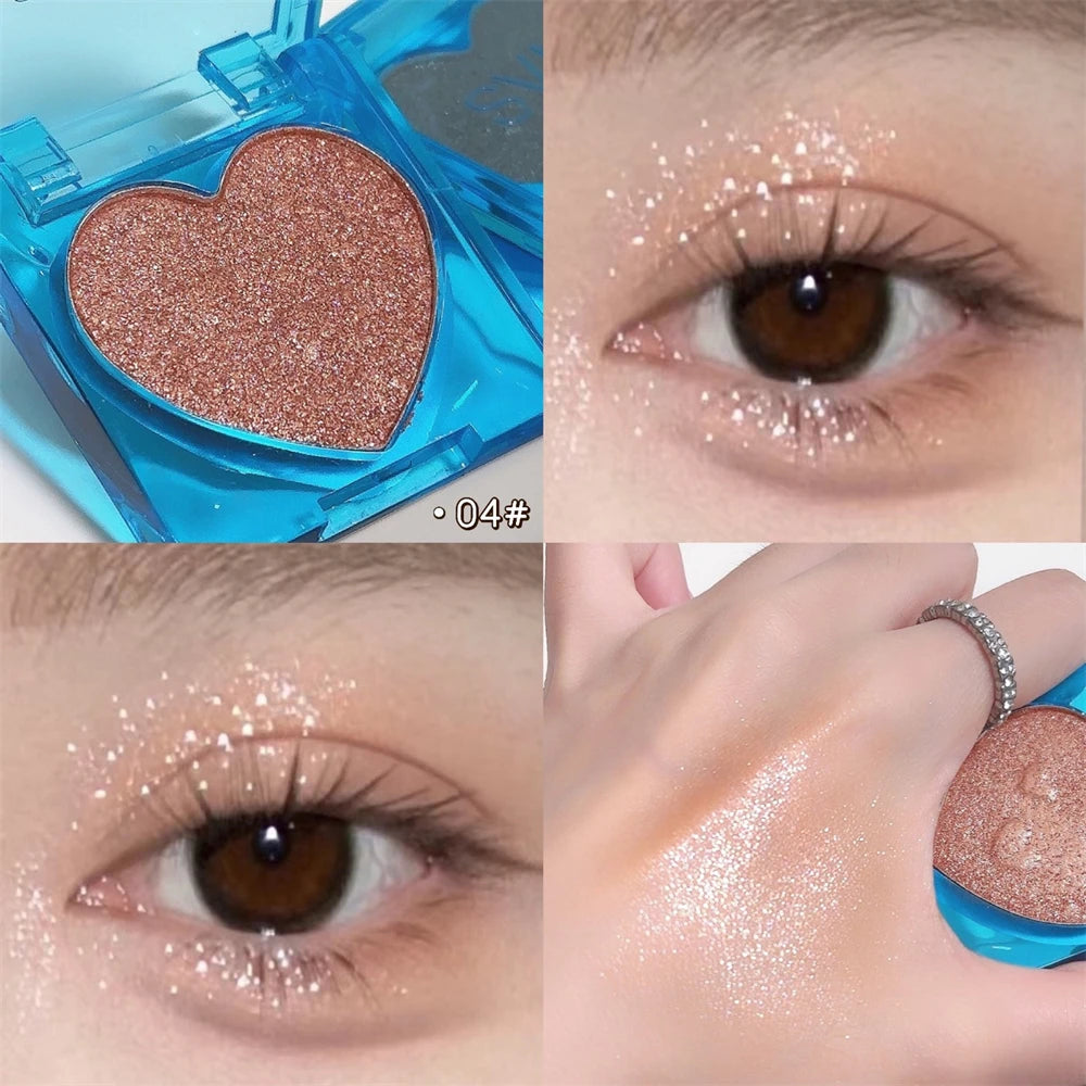 Single Color Glitter Eyeshadow Palette Pigmented Black White Shimmer Matte Brown Contour Powder Highlighter Glow Colorful Plate Zpaxo 04