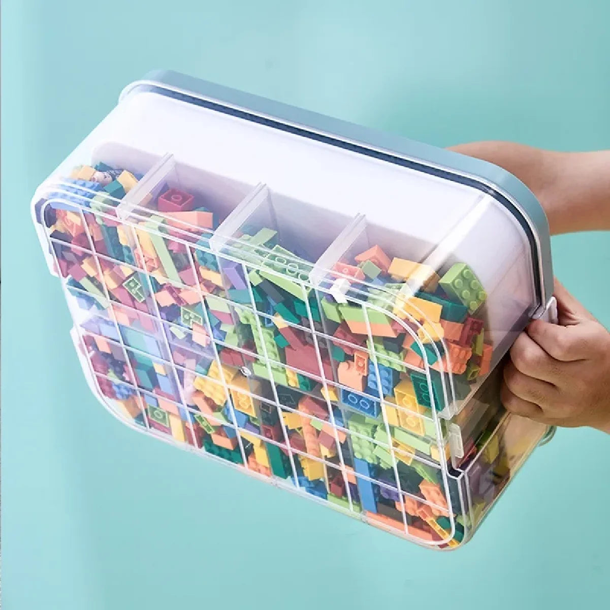 LEGO Block Sorting Storage Box – Divided Toy Organizer Bin Toy Storage Organizer Zpaxo