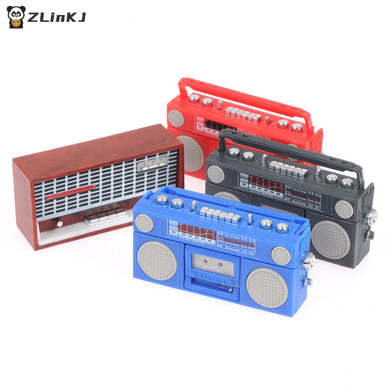 ▶1Pc 1:12 Dollhouse Miniature Radio Model Zpaxo