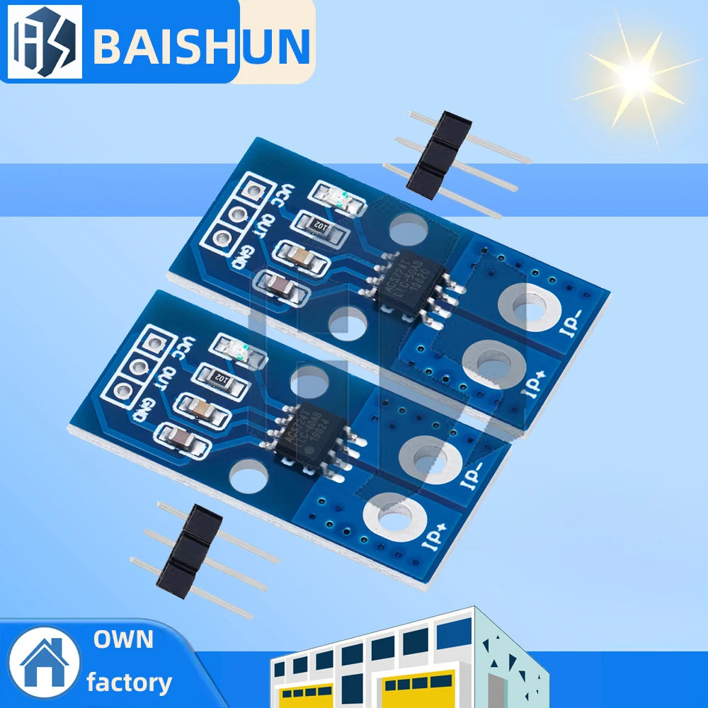 ACS724 Hall Effect Current Sensor Module 40A 50A Range 5V Operation Zpaxo