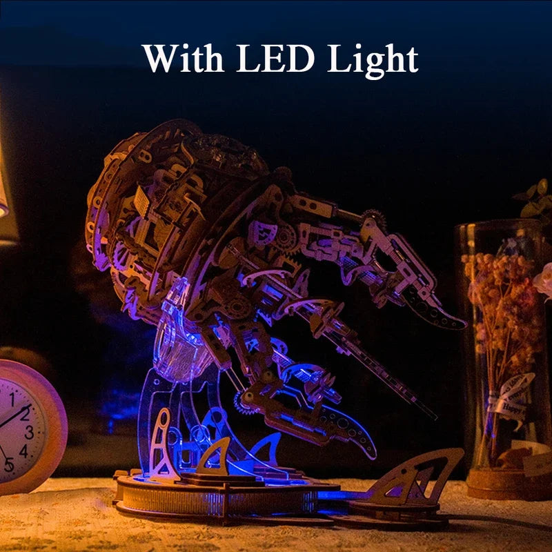 Aurora Jellyfish DIY Wooden Music Box Kit – Desktop Ornament