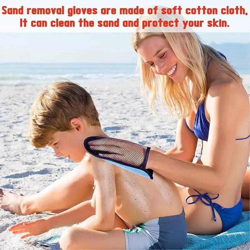 Beach Sand Mitt Cleaning Off Mitt Skin Friendly Sand Cleaner For Beach Adult And Kids Clean Sand From Skin Water Activities Zpaxo