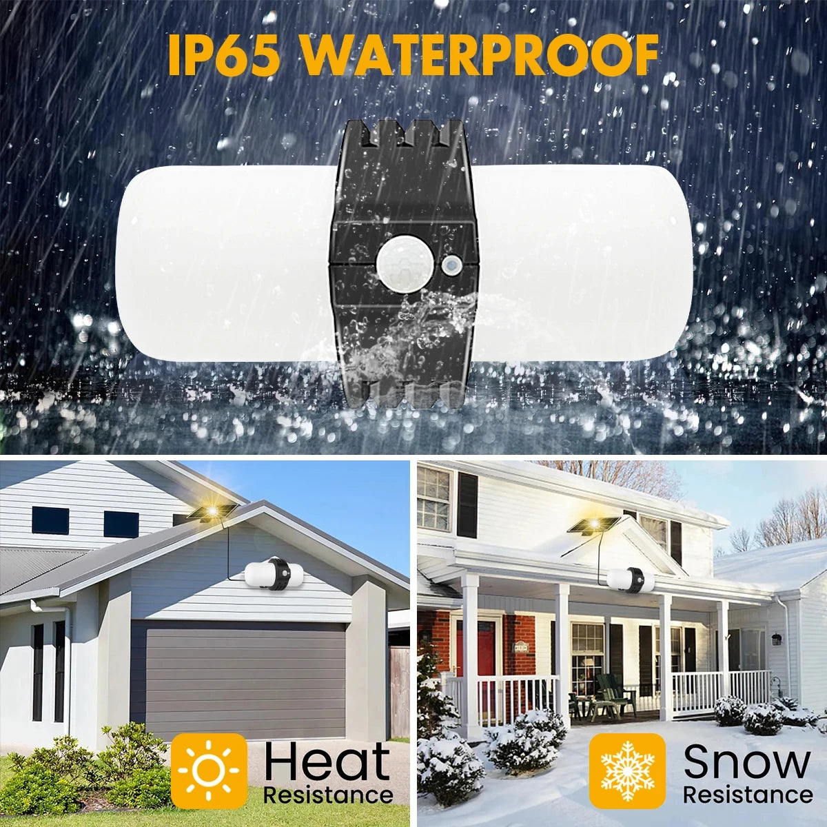 Outdoor Solar Lights Motion Sensor Fixtures Wall Mount LED 5M Cord Zpaxo
