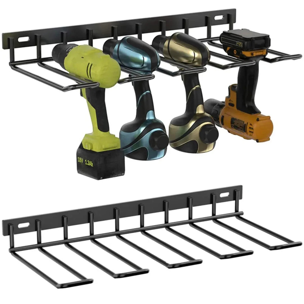 Power Tool Rack Electric Drill Holder Wall Mount Power Tool Organizer Workshop Wrench Tools Screwdriver Power Storage Shelf Home Zpaxo