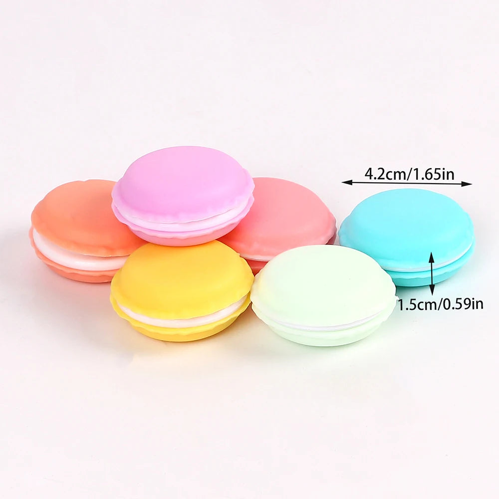 6Pcs Macaron Jewelry Box 6 Color Mini Rings Earrings Storage Box Travel Cosmetic Organizer Case Pill Container Zpaxo 6Pcs