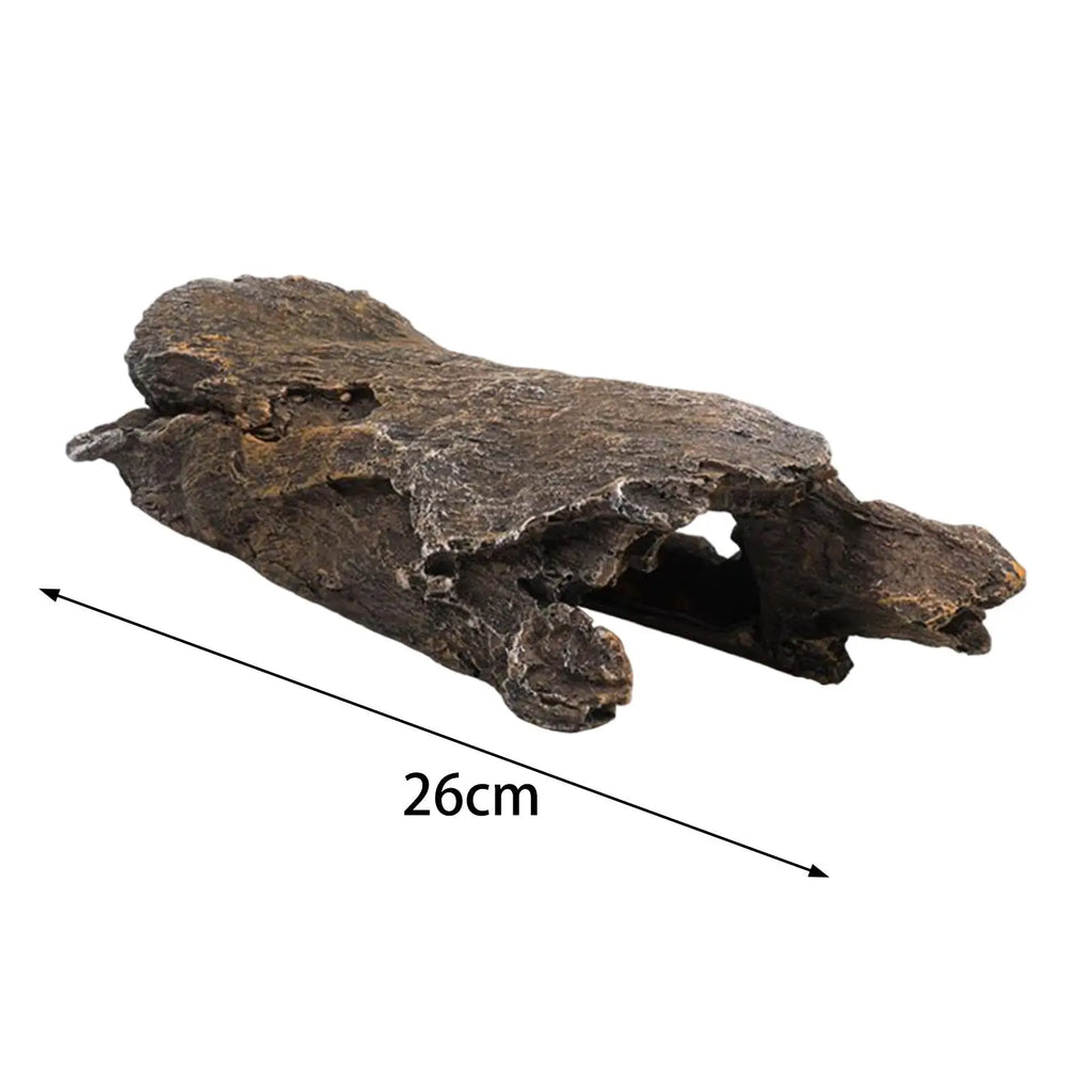 Fish Tank Hideout Hollow Tree Trunk Aquarium Decoration Tank Accessories for Amphibians Betta Small Lizards Turtles Reptile Zpaxo