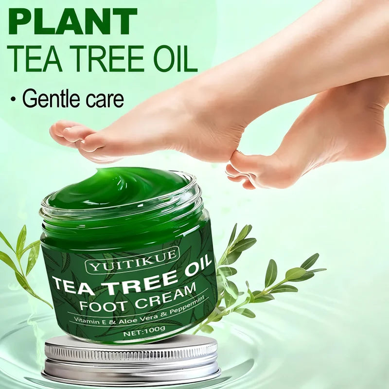 YUITIKUE Tea Tree Oil Foot Cream 100g | Vitamin E & Aloe Foot Cream Zpaxo