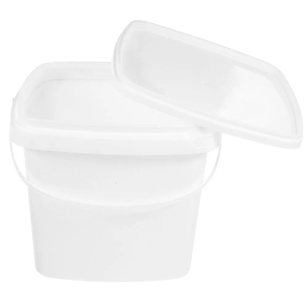 Plastic Bucket Handle Lid Reusable Water Container Portable Packaging