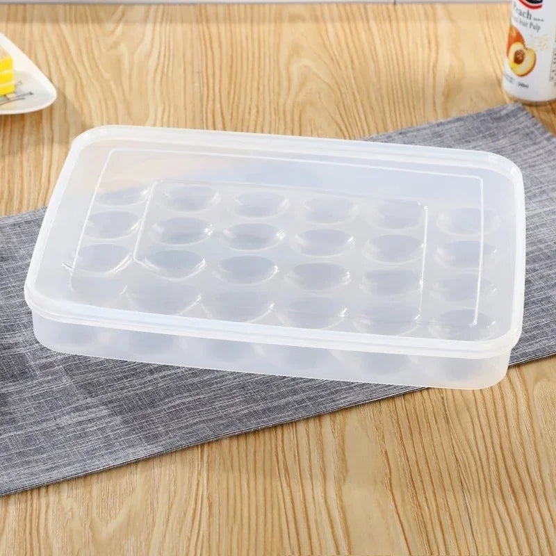 Hot 1PC 30 Grids Large Capacity Egg Box Refrigerator Storage Box Plastic Food Preservation Egg Storage Refrigerator Storage Box Zpaxo White 34.5 26 5.5