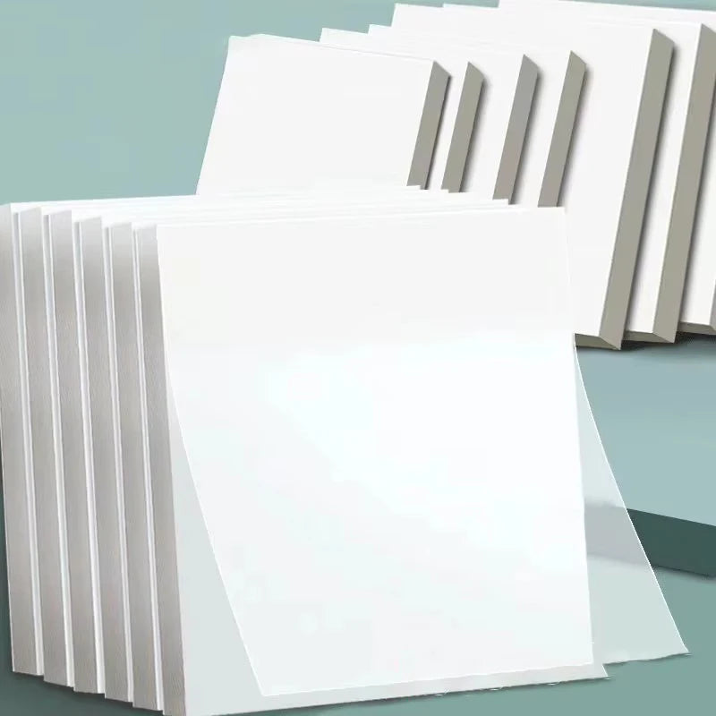 50pcs Transparent Sticky Note Pads Self-Adhesive Memo Notepad Perspective Stickers For School Office Supplie Stationery Stickers Zpaxo