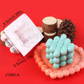 3D Heart Bubble Cube Candle Silicone Mold for Valentine's Day DIY Handmade Soap Aromatherapy Wax Chocolate Mousse Cake Making Zpaxo J1993-A