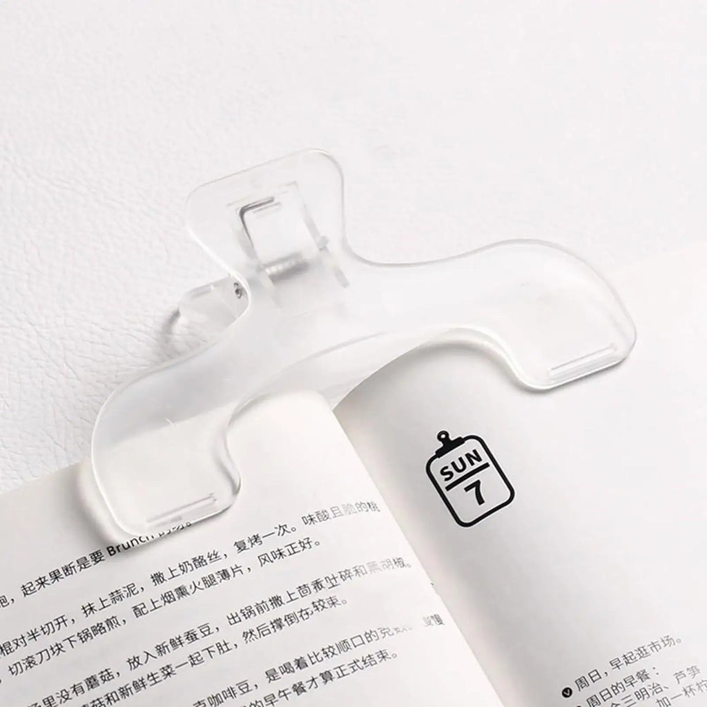 Plastic Book Clip Simple Reading Aid Fixed Book Holder Bookmarks Creative Design Practical Note Holder for Bookstore Page Marker Zpaxo