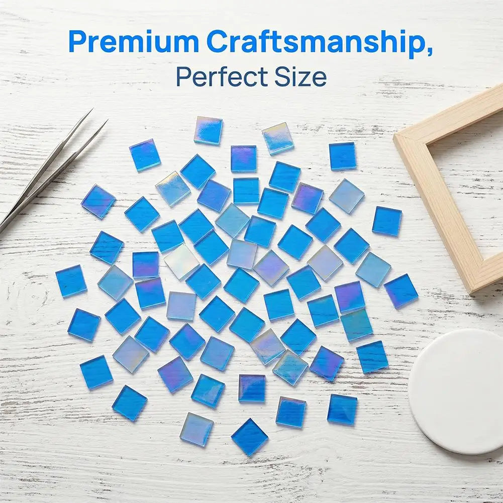 Mini Holographic Acrylic Blocks 100-300pcs | DIY Wall Decor Acrylic Craft Tiles Zpaxo