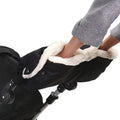 Stay-toasty Stroller Gloves Windproof Plush-lined Easy Clip-on Design