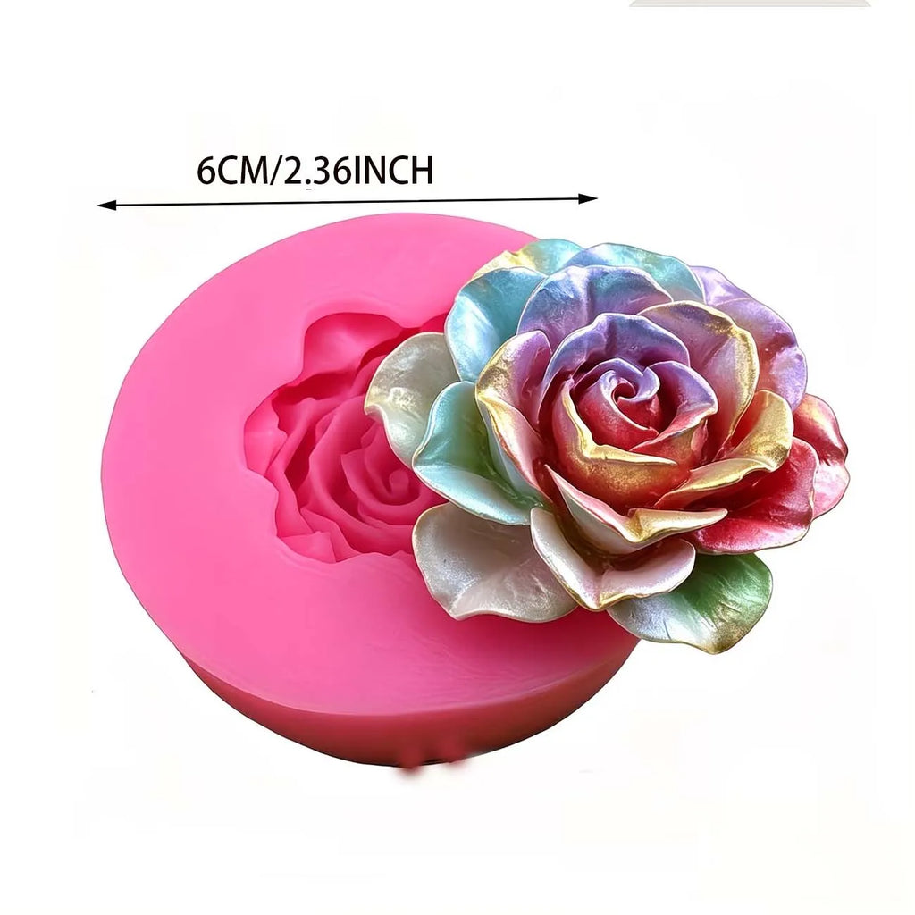 Rose Flower Silicone Mold – Candles, Soap, Resin & Clay Crafts Silicone Craft Mold Zpaxo 1pc mold