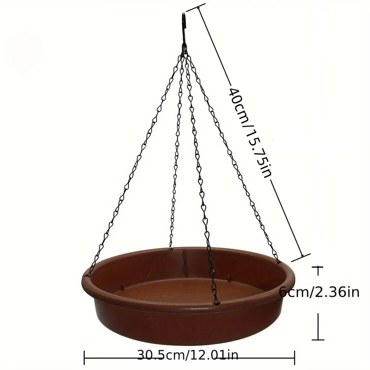 Outdoor Hanging Bird Feeder Bath Tray Plastic Water Drinker Garden