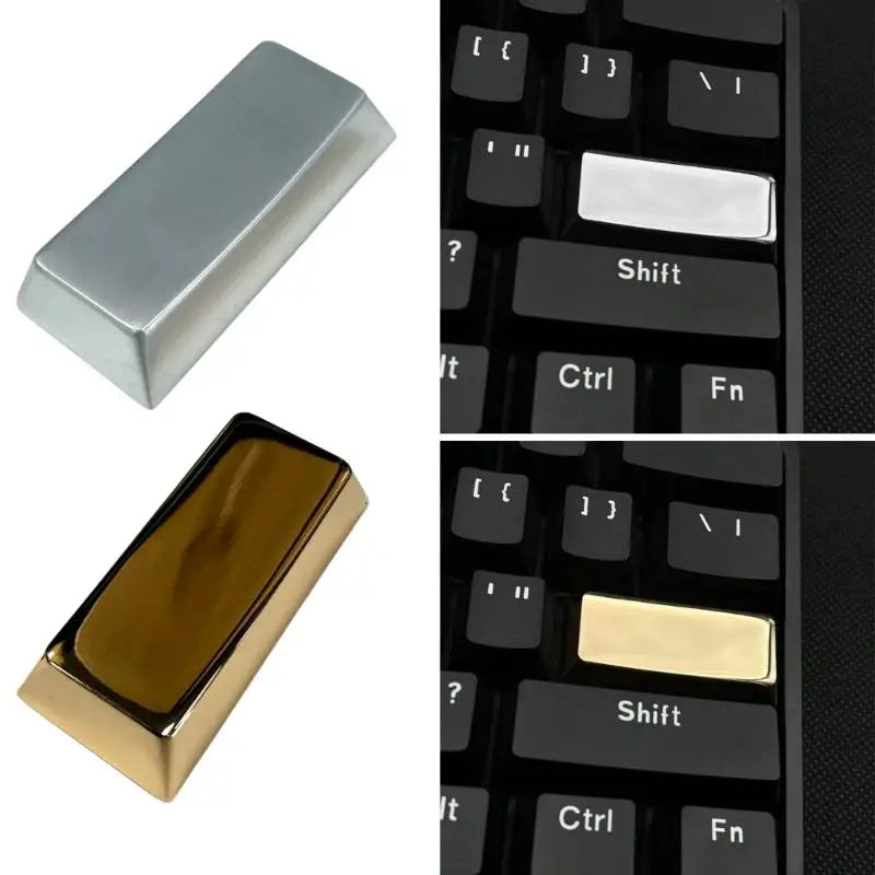 Zinc Alloy 2.25U Enter Keycap Original Height, Scratch Resistant Metal Finish Keycap for Mechanical Keyboards Switches Zpaxo