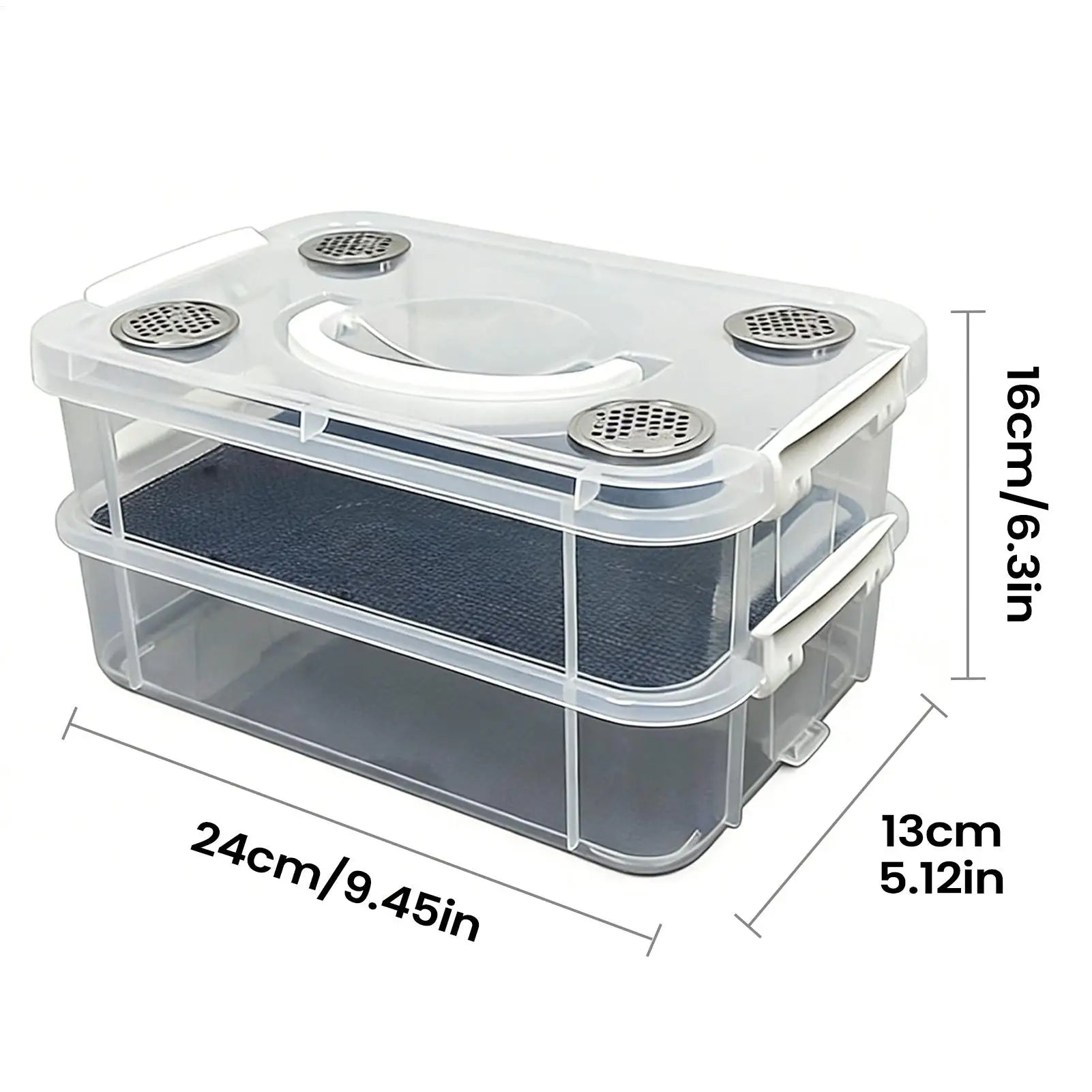 Mealworm Farm Double Layer Transparent Feeding Box Insect Container