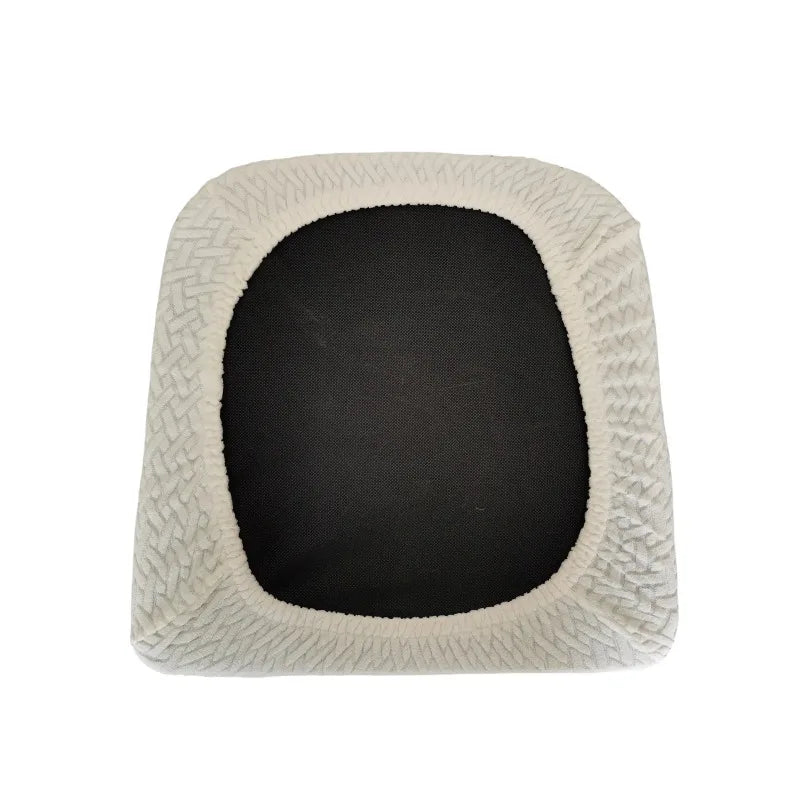 All-season Solid Chair Cushion Cover Thick Elastic Jacquard Slipcover
