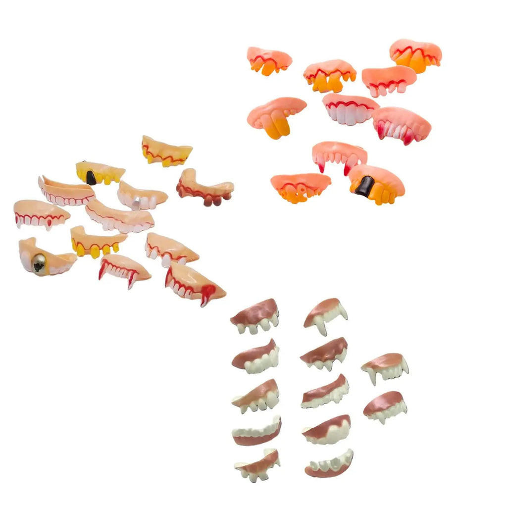Halloween Fake Teeth Halloween Front Teeth Funny Fake Teeth Decoration for Stage Performance Dress up Party Halloween Masquerade Zpaxo