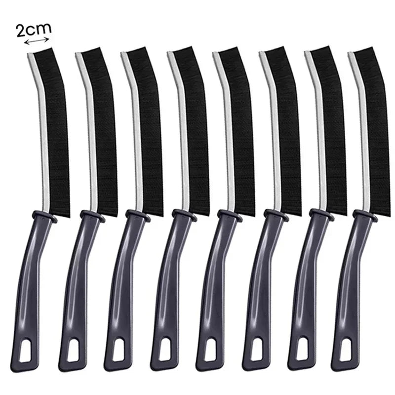 Hard Bristle Crevice Cleaning Brush for Fine Seam Corners Groove Window Cleaning Tools Kitchen Bathroom Home Tiles Joints Brush Zpaxo Black- 8PC