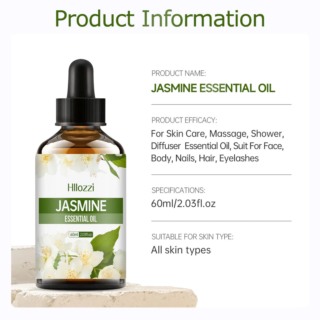 100ml/60ml/30ml Jasmine essential oil Aromatherapy Multifunctional essential oil Various scenes Rich in flavor Hydrating Zpaxo