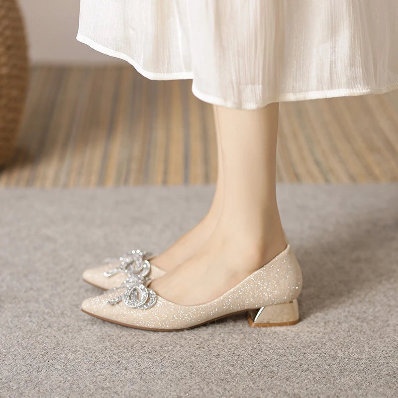 Womens Low Chunky Heel Pumps Soft Sole Spring All Season Shoes Slip Zpaxo