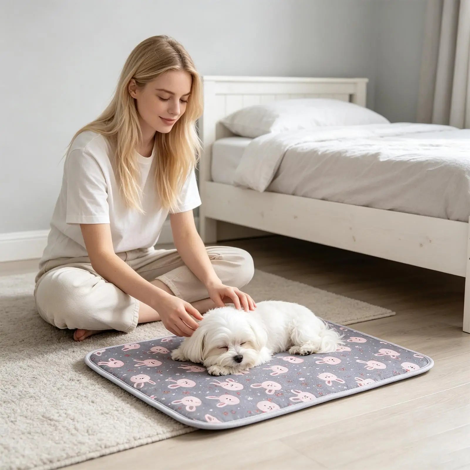 Cooling Mat For Dogs Portable Breathable Washable Cute Pet Cooling Mat Cat Couch Cover Outdoor Indoor Home Crate Kennel Floor Zpaxo