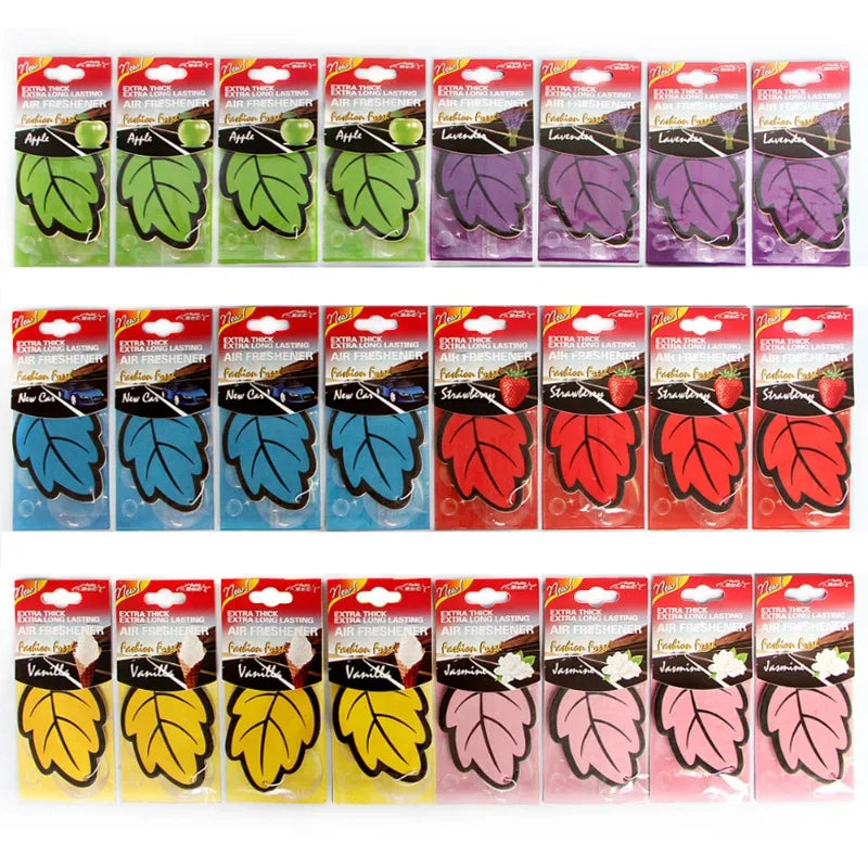 Natural Tea Paper Car Air Freshener – Leaf Shape 48 Pack