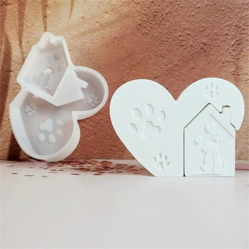 Heart House Silicone Molds Heat Resistant Epoxy Resin Craft Soap Home