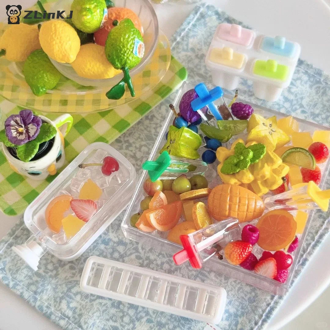 ▶1 Set Mini Ice Stick Ornament Cute Miniature Dollhouse Food Simulation Ice Cream Popsicle Model For Doll DIY Accessories Zpaxo