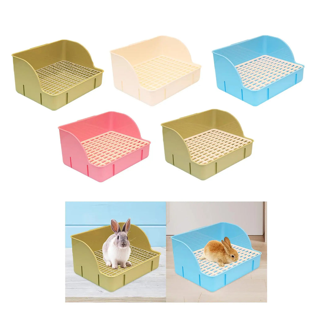 Rabbit Litter Box Durable Small Animals Litter Tray Corner Toilet Box for Ferrets Guinea Pigs Hamster Rats Cage Accessories Zpaxo