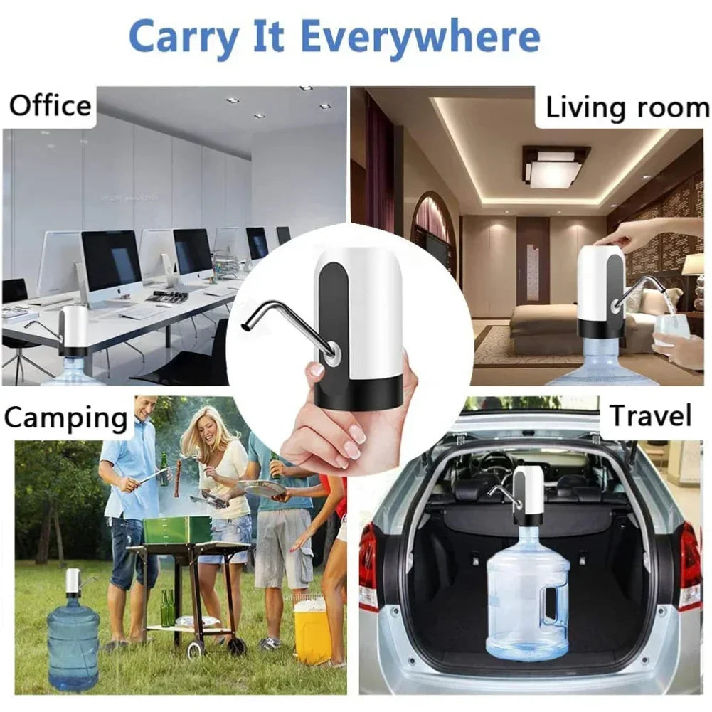 Water Dispenser Pump Portable Electric Water Dispenser Pump for 5 Gallon Bottles USB Rechargeable Water Bucket Tool Carboy Bar Zpaxo