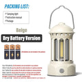 Vintage Roman Pillar LED Camping Lantern – Rechargeable + Hook