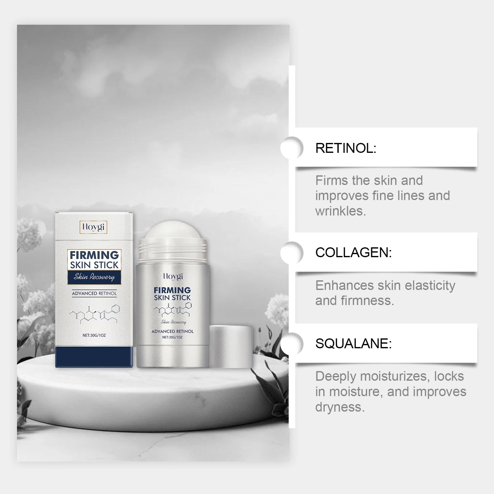 Hoygi Retinol Wrinkle-Reducing Firming Repair Stick Reduces Fine Lines Anti-Aging Concentrate for Mature Skin Travel-Friendly Zpaxo