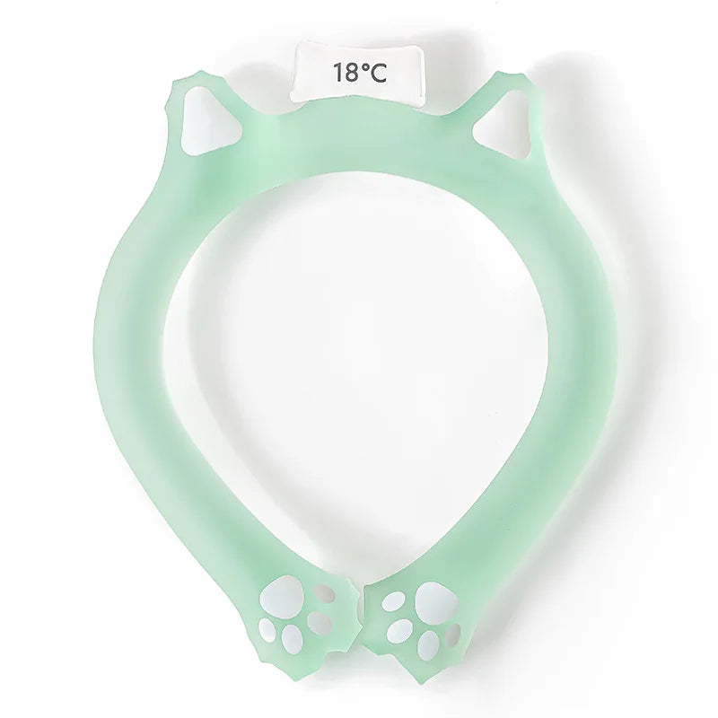 Sunstroke Prevention and Cooling Tool Outdoor Sports Cooling Ring Summer Comfort PCM Cold Collar Beach Travel Essentials Zpaxo 18 degrees green
