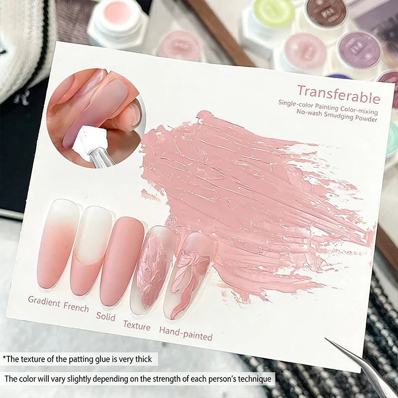 39 Colors Cushion Ombre Painting Nail Gel No Wipe Highly Saturated Gradient Patting Gel Nail Polish Ombre Blush UV Nail Polish Zpaxo