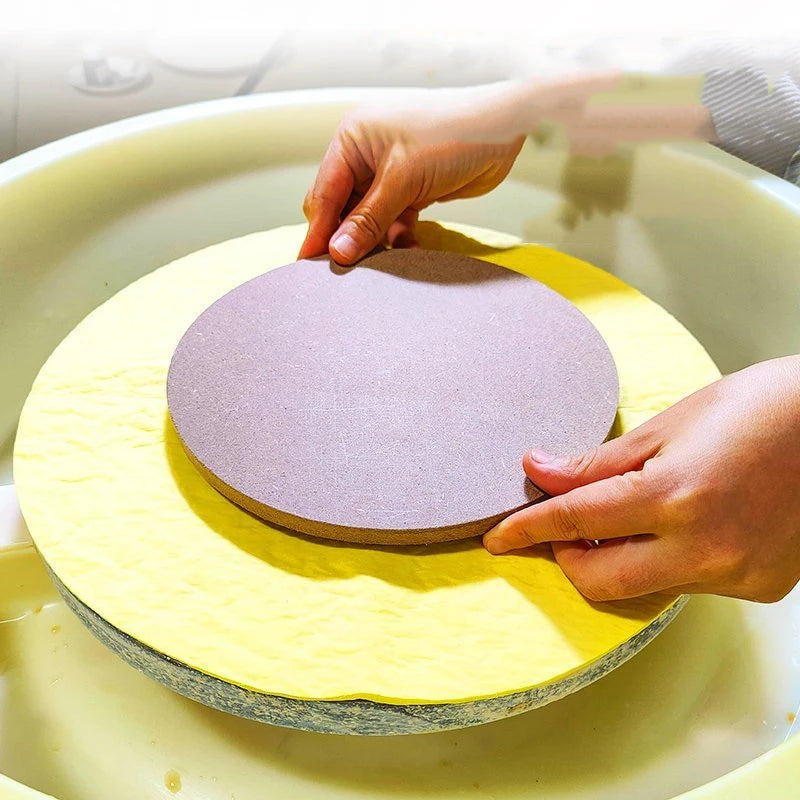 1Pc Pottery Wheel Absorbent Mat Cloth PVA Towel Clay Sculpture Trimming Tools Pottery Clay Absorbent Pad Cloth Diameter 30cm Zpaxo