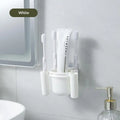 CMWall-Mounted Toothbrush Holder Cup Small Self-adhesive Storage Box