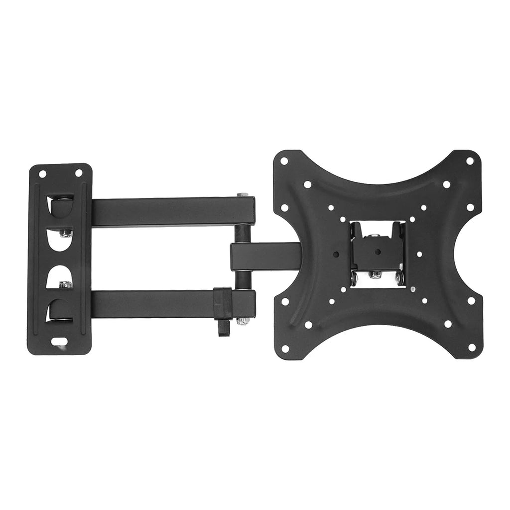 TV Mount Bracket Black Swivel Tilt Steel Wall Foldable Heavy Load