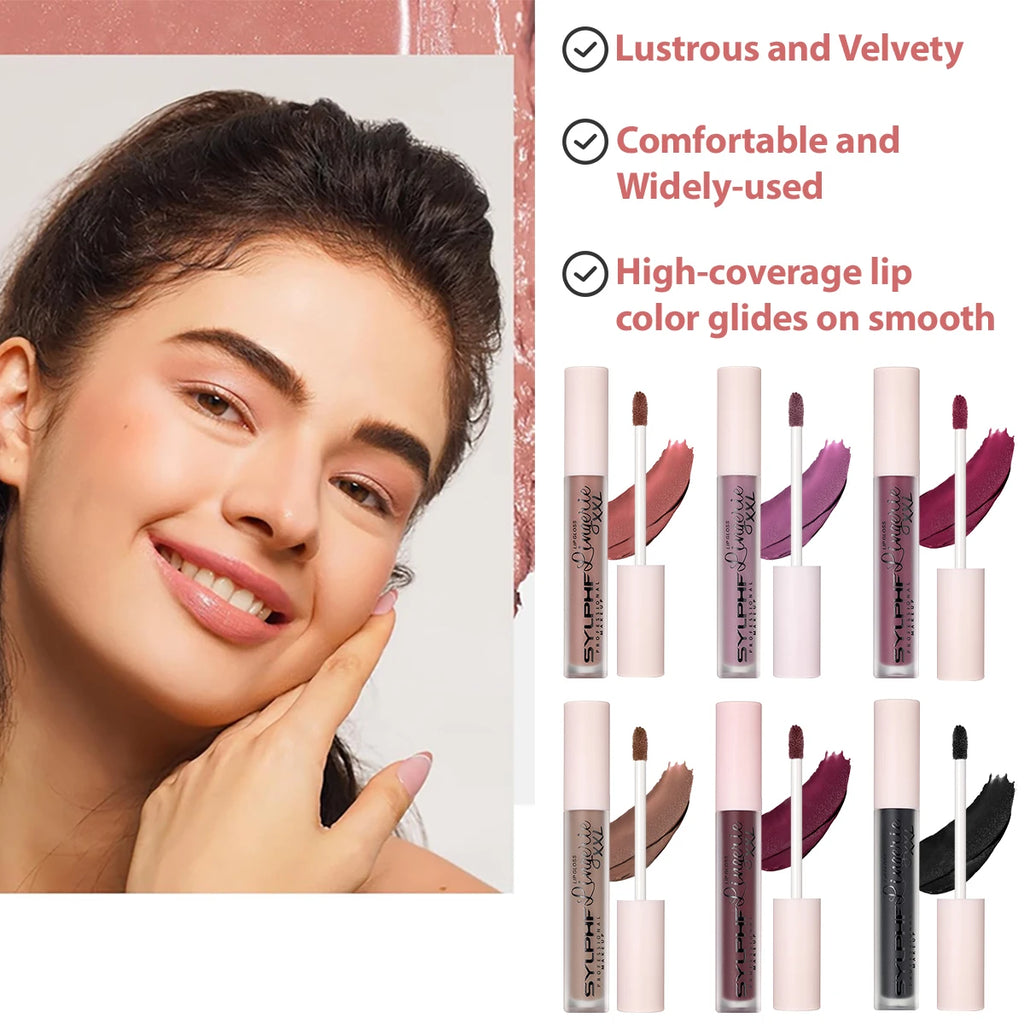 Matte Velvet Lip Gloss Waterproof 24 Hours Silky Texture Non Stick