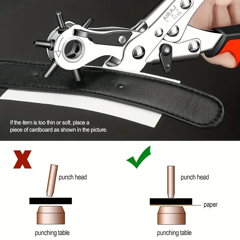Leather Hole Punch Tools Multifunctional Ordinary Carbon Steel Belt