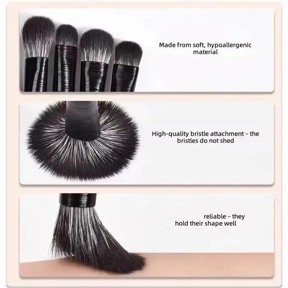 10-Piece Soft Synthetic Eyeshadow Brush Set – Blend & Shade Eyeshadow Brush Set Zpaxo