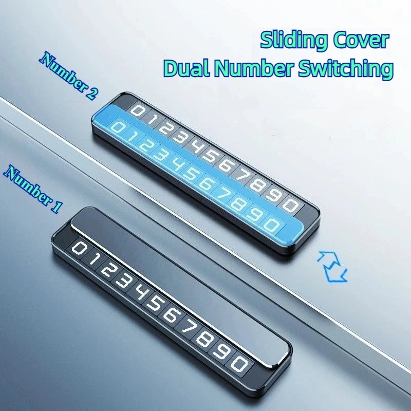 Double-number Temporary Parking Sign Car Moving Number Plate Creative