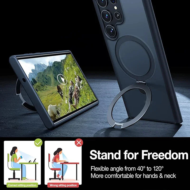 Magnetic Mobile Phone Case Ring Kickstand Samsung Galaxy S26 S25 S24
