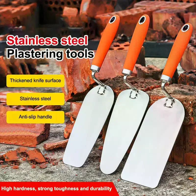 Stainless Steel Bricklayer's Knife Tiler's Brick Chopper Double Sided Thickened Straight Handle Wall Cutting Masonry Knife Zpaxo