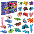Christmas Countdown Calendar 24 Days 3D Printed Articulated Animal