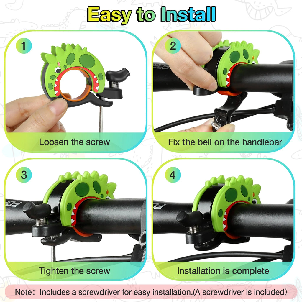 Toptrek Kid Funny Bicycle Bell Balance Mountain Car Handlebar Safety Horn Loud Ring Children's Creative Bike Stroller Accessory Zpaxo
