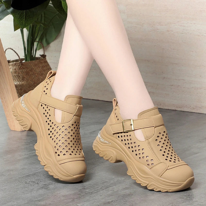Summer Casual Shoes Women Thick Soles Women's Lightweight Soft Travel Zpaxo